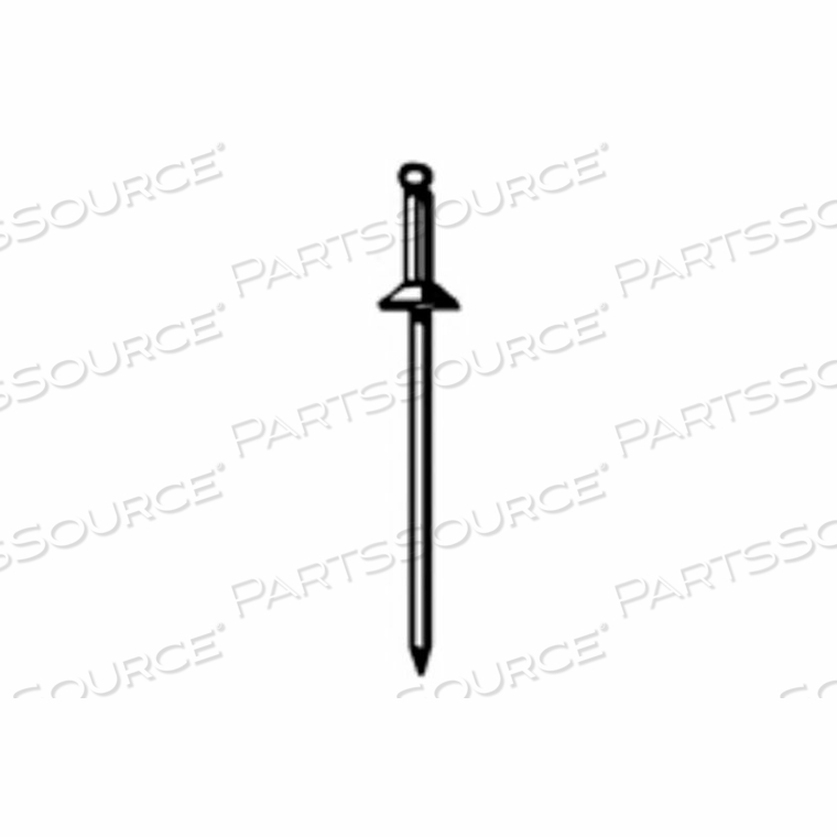 1/8D 1/8 GRIP STEEL COUNTERSUNK RIVET, PACKAGE OF 50 