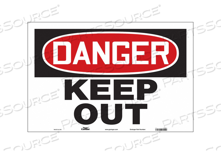 SAFETY SIGN 36 W 24 H 0.004 THICKNESS 