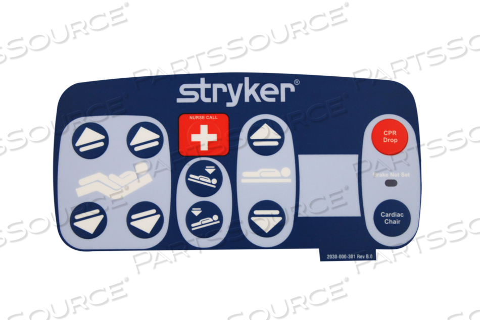 STANDARD NC LEFT LABEL FOR MODEL 2040 ZOOM® CRITICAL CARE BED by Stryker Medical