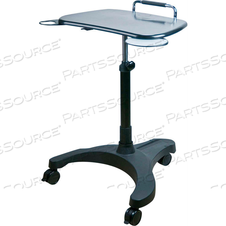 SIT/STAND MOBILE LAPTOP CART, BLACK 