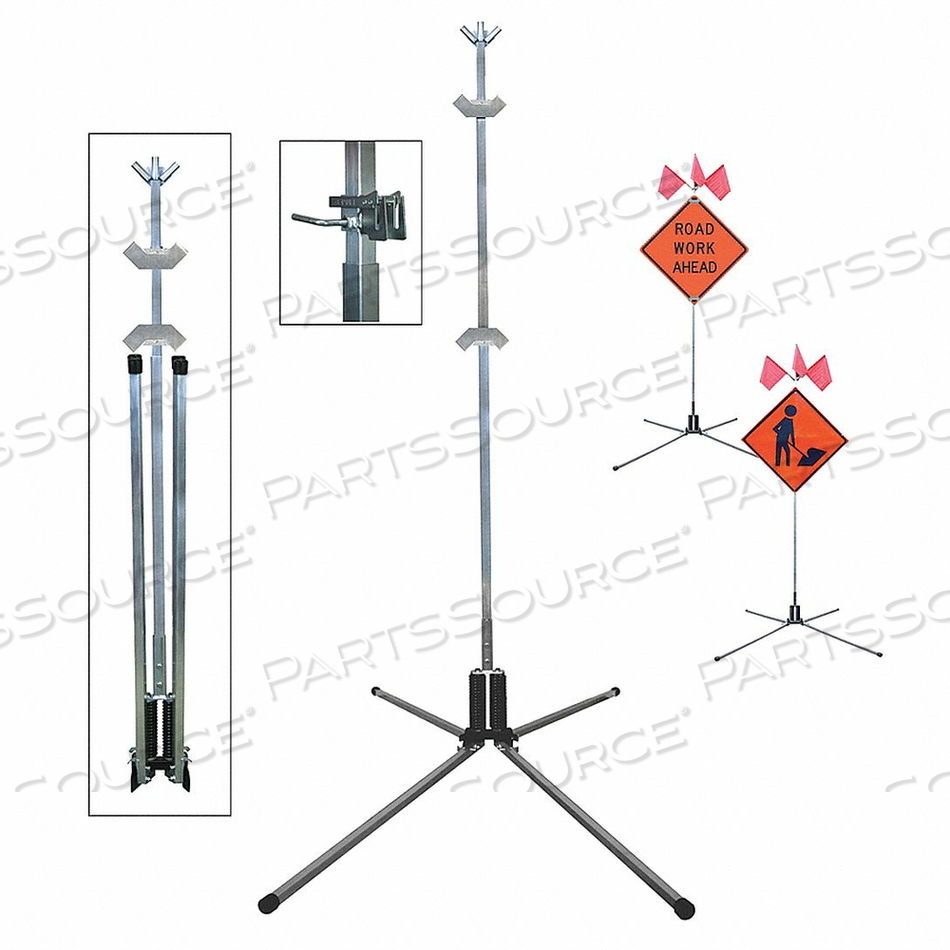 SIGN STAND RIGID AND ROLL-UP 75 IN. by Dicke