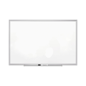 CLASSIC SERIES PORCELAIN MAGNETIC BOARD, 36 X 24, WHITE, SILVER ALUMINUM FRAME by Quartet