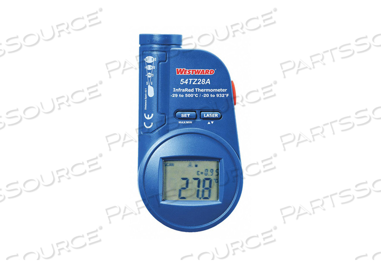INFRARED THERMOMETER, LASER SIGHTING TYPE SINGLE DOT, EMISSIVITY ADJUSTABILITY ADJUSTABLE, MINIMUM EMISSIVITY SETTING 0.10, MAXIMUM EMISSIVI by Westward INFRARED THERMOMETER, LASER SIGHTING TYPE SINGLE DOT, EMISSIVITY ADJUSTABILITY ADJUSTABLE, MINIMUM EMISSIVITY SETTING 0.10, MAXIMUM EMISSIVI by Westward