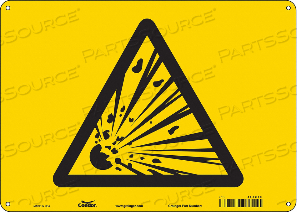 CHEMICAL SIGN 14 W 10 H 0.055 THICKNESS 