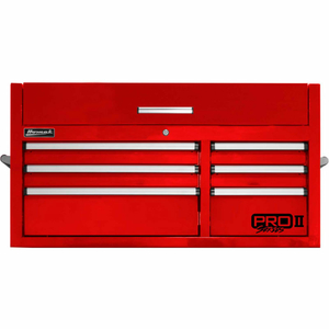 PRO II SERIES 40-1/2"W X 24-1/4"D X 21-3/8"H 6 DRAWER RED TOOL CHEST by Homak Manufacturing