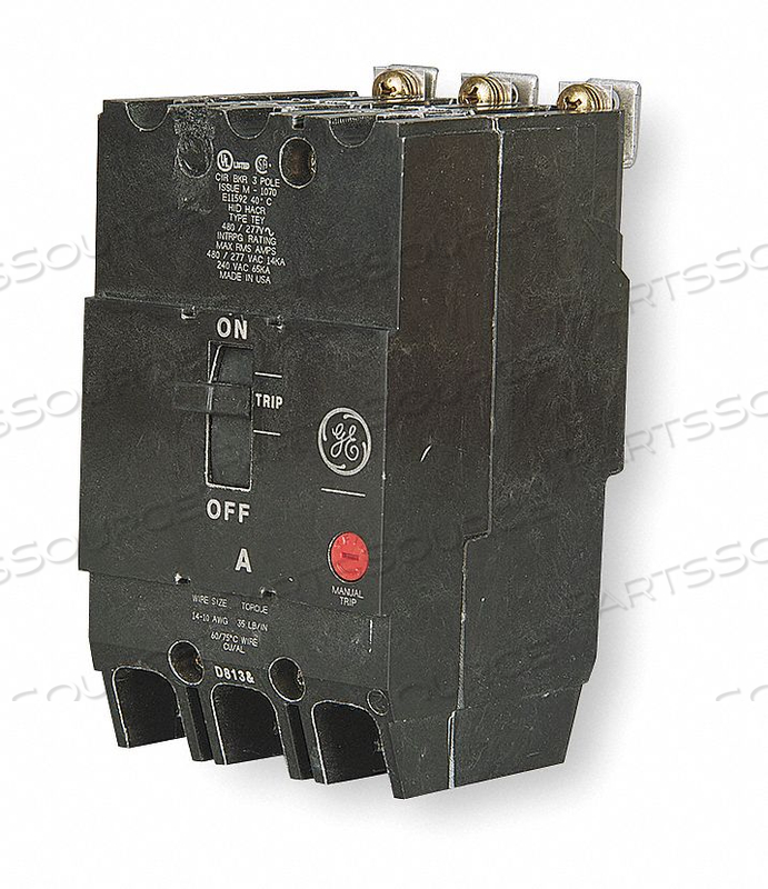 CIRCUIT BREAKER 30A BOLT ON 277/480V 3P by General Electric Company