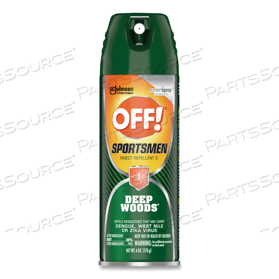 DEEP WOODS SPORTSMEN INSECT REPELLENT, 6 OZ AEROSOL SPRAY, 12/CARTON 