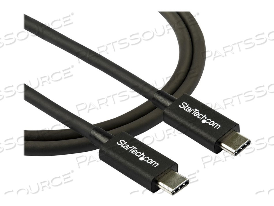 0.8M/2.7FT THUNDERBOLT 3 TO THUNDERBOLT 3 CABLE, 40GBPS, CERTIFIED TB3, USB C COMPATIBLE, ACTIVE, 100W PD (TBLT34MM80CM), THUNDERBOLT CABLE, by StarTech.com Ltd.