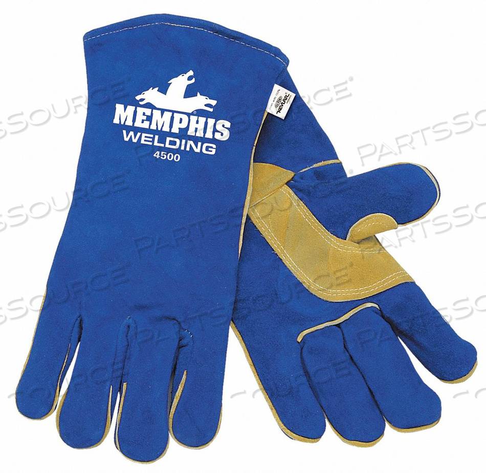 MCR SAFETY BLUE SELECT LEATHER WELDER SEWN W/ KEVLAR, THUMB AND PALM PAD W/ FOAM LINING, XL, ANSI ABRASION 4, PUNCTURE 4, HEAT 3 by MCR Safety MCR SAFETY BLUE SELECT LEATHER WELDER SEWN W/ KEVLAR, THUMB AND PALM PAD W/ FOAM LINING, XL, ANSI ABRASION 4, PUNCTURE 4, HEAT 3 by MCR Safety