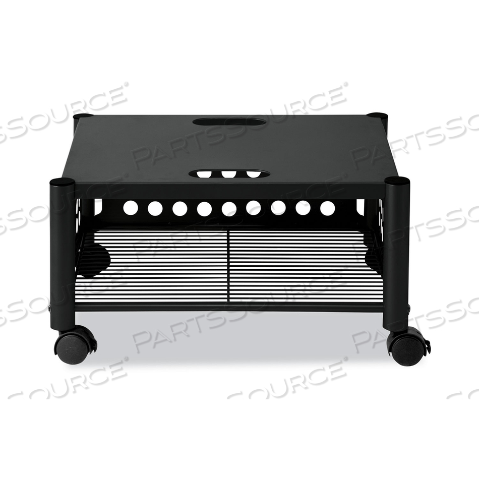 UNDERDESK MACHINE STAND, METAL, 2 SHELVES, 90 LB CAPACITY, 21.5" X 17.88" X 11.5", BLACK by Vertiflex UNDERDESK MACHINE STAND, METAL, 2 SHELVES, 90 LB CAPACITY, 21.5" X 17.88" X 11.5", BLACK by Vertiflex