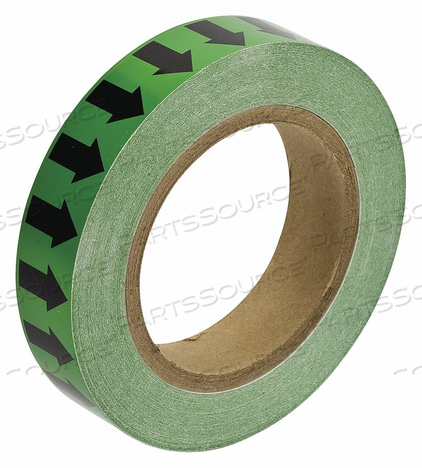 D3612 ARROW TAPE BLACK/GREEN 1 IN W by Brady Americas