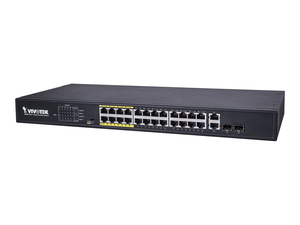 AW-FGT-260D-380, SWITCH, UNMANAGED, 24 X 10/100 (POE+) + 2 X COMBO GIGABIT SFP, DESKTOP, POE+ (370 W) by VIVOTEK Inc.