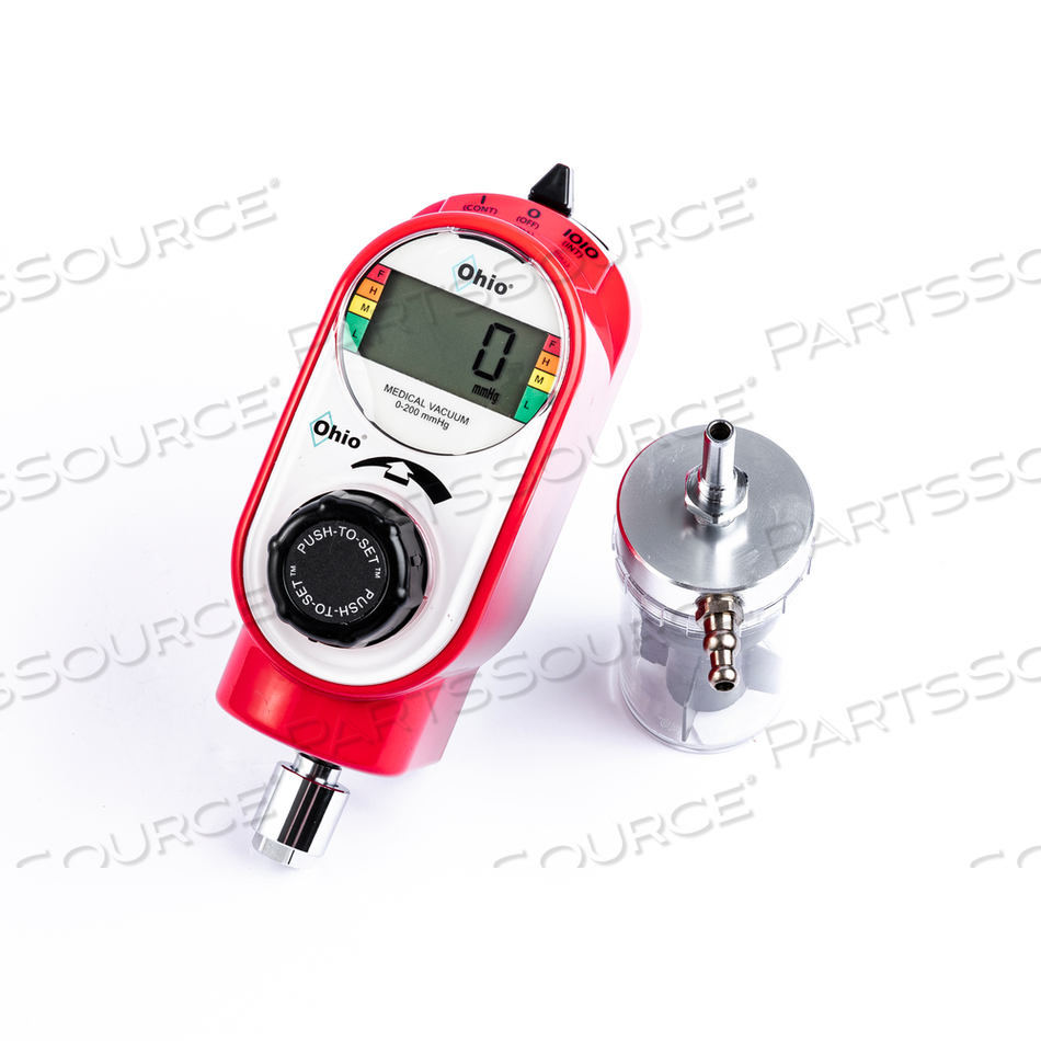 DIAMOND DIGITAL VACUUM REGULATOR, LOCKING GLAND, 0 TO 100 MMHG, RED, 0 TO 13.3 KPA, MEETS ANSI by Ohio Medical, LLC DIAMOND DIGITAL VACUUM REGULATOR, LOCKING GLAND, 0 TO 100 MMHG, RED, 0 TO 13.3 KPA, MEETS ANSI by Ohio Medical, LLC