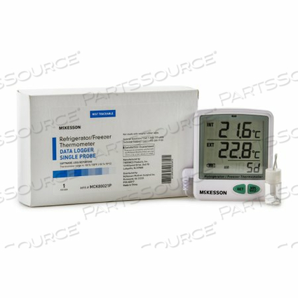 DATALOGGING REFRIGERATOR / FREEZER THERMOMETER, DIGITAL DISPLAY, -58° TO +158°F (-50° TO +70°C) 