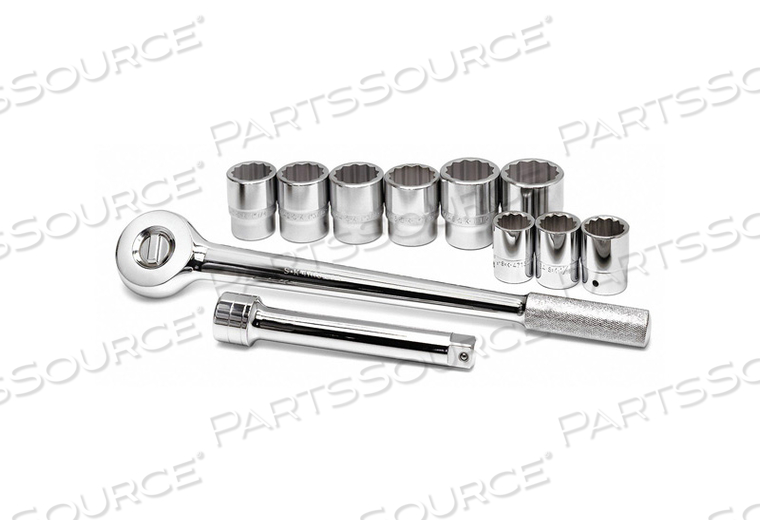 SOCKET WRENCH SET SAE 3/4 IN DR 11 PC 