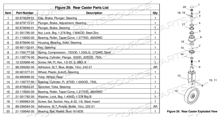 PLUNGER, BRAKE, ADJUSTMENT, STEERING 