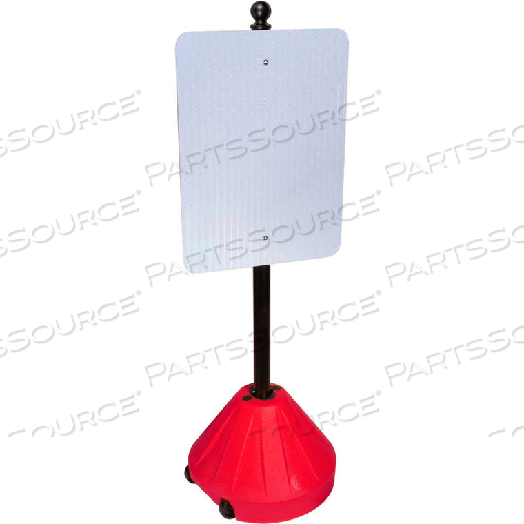 MAGIC MASTER PP2-RED-58P NEXT GENERATION ROLLING SIGN BASE, 58" POLE, RED by Joseph Struhl Co., Inc.