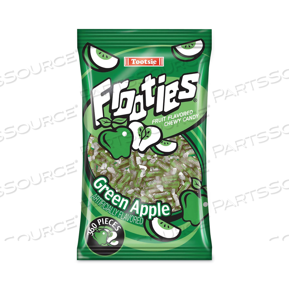 FROOTIES, GREEN APPLE, 38.8 OZ BAG, 360 PIECES/BAG 