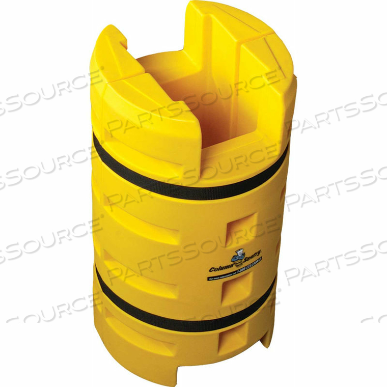COLUMN COLUMN PROTECTOR, 8"X 8" SQUARE OPENING WITH FE CUTOUT, 24" O.D. X 42"H YELLOW by Sentry Protection System