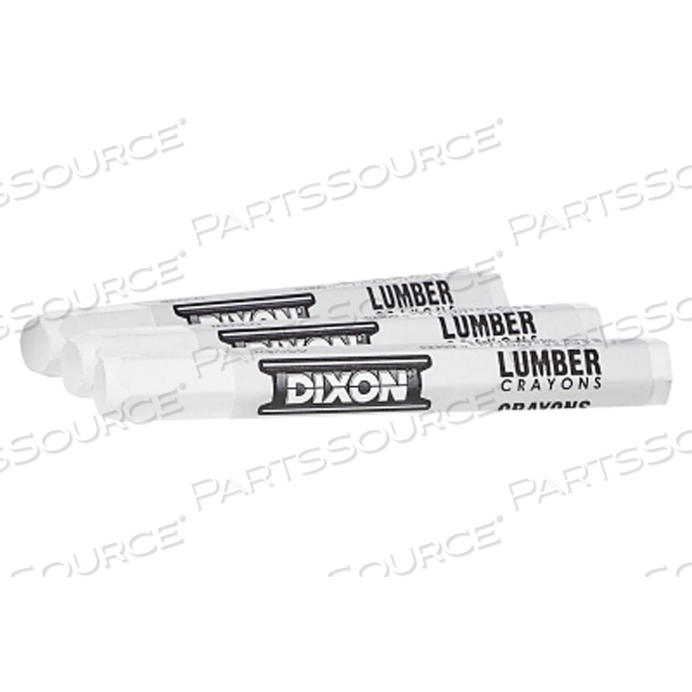 LUMBER CRAYON, 1/2 IN DIA X 4-1/2 IN L, WHITE by Dixon Ticonderoga LUMBER CRAYON, 1/2 IN DIA X 4-1/2 IN L, WHITE by Dixon Ticonderoga