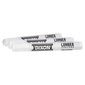 LUMBER CRAYON, 1/2 IN DIA X 4-1/2 IN L, WHITE by Dixon Ticonderoga