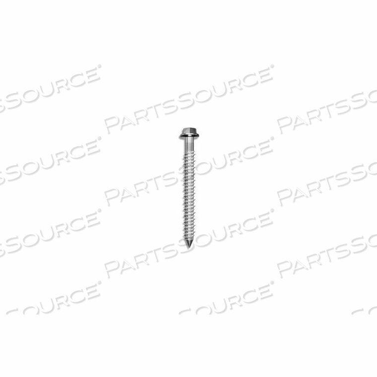 TAPKING CONCRETE SCREW ANCHOR - 1/4" X 2-1/4" - SLOTTED IND. HEX WASHER HEAD - STEEL - 100 PK by Brighton Best