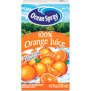 ASEPTIC JUICE BOXES, 100% ORANGE, NO SUGAR ADDED, 4.2 OZ, 40/CARTON by Ocean Spray