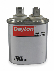 MOTOR RUN CAPACITOR 7.5 MFD 3-3/8 IN H by DAYTON ELECTRIC MANUFACTURING CO