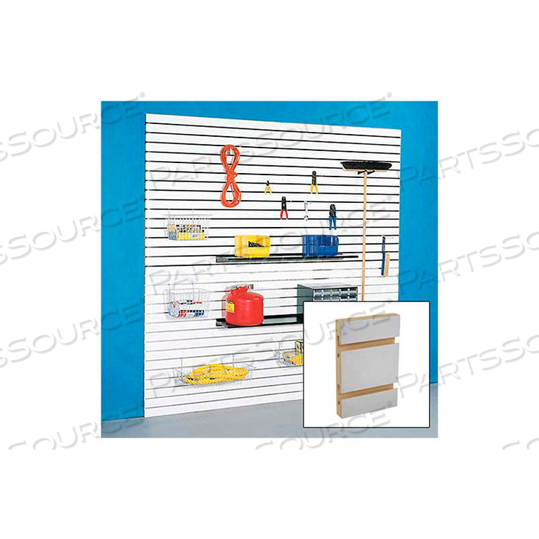 96" X 48" SLATWALL PANEL - BRUSHED ALUMINUM, WITH ALUMINUM INSERTS - PKG QTY 4 by Holland Panel Products 96" X 48" SLATWALL PANEL - BRUSHED ALUMINUM, WITH ALUMINUM INSERTS - PKG QTY 4 by Holland Panel Products