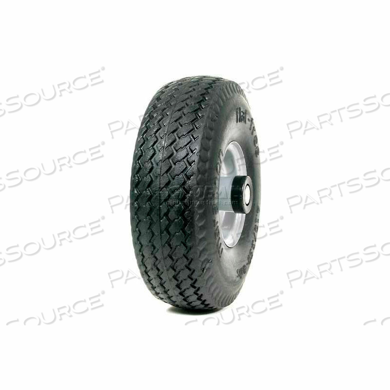 4.10/3.50-4 HAND TRUCK TIRE SAWTOOTH TREAD FLAT FREE - 2.25" OFFSET - 3/4" BEARINGS by Marathon
