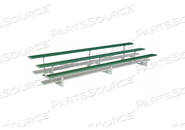 BLEACHER 3 ROWS 30 SEATS 15 FT L GREEN by National Recreation Systems