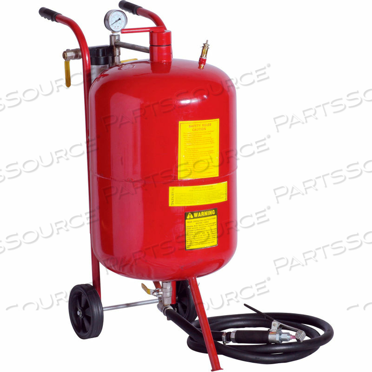 20 GAL PORTABLE DEADMAN BLASTER, STEEL by Allsource Blasters & Equipment 20 GAL PORTABLE DEADMAN BLASTER, STEEL by Allsource Blasters & Equipment