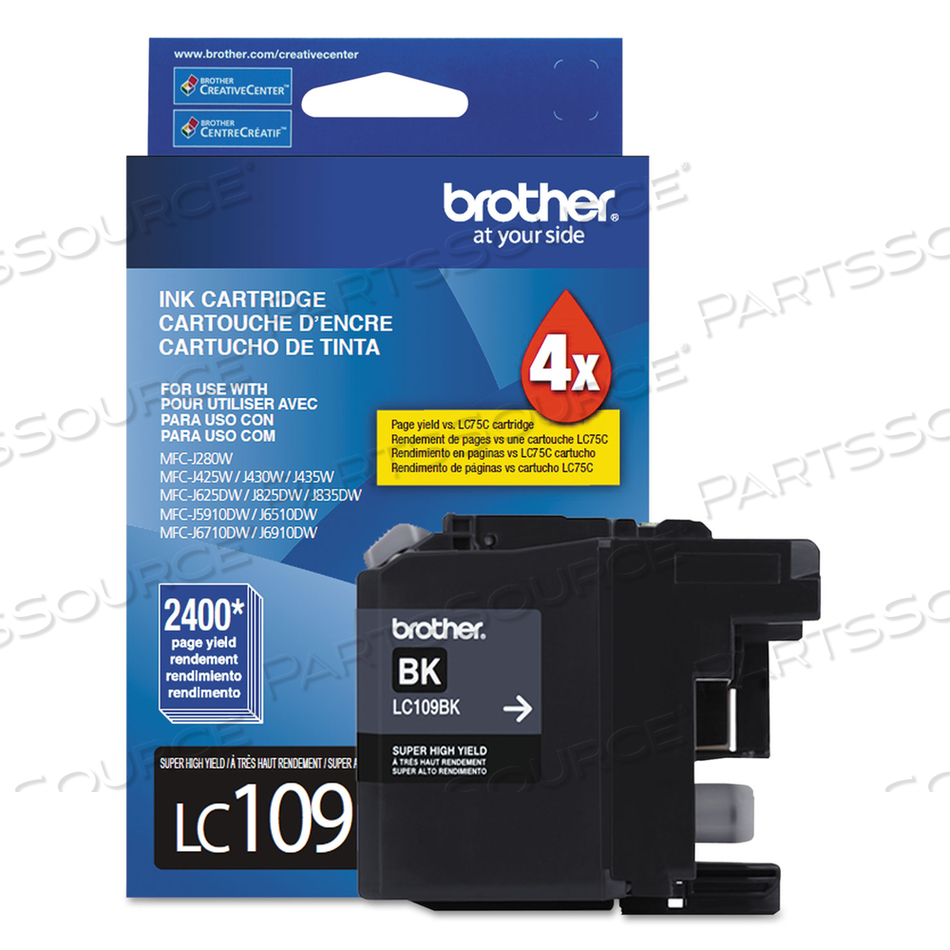 BROTHER LC109BK - SUPER HIGH YIELD - BLACK - ORIGINAL - INK CARTRIDGE - FOR BROTHER MFC-J6520DW, MFC-J6720DW, MFC-J6920DW by Brother