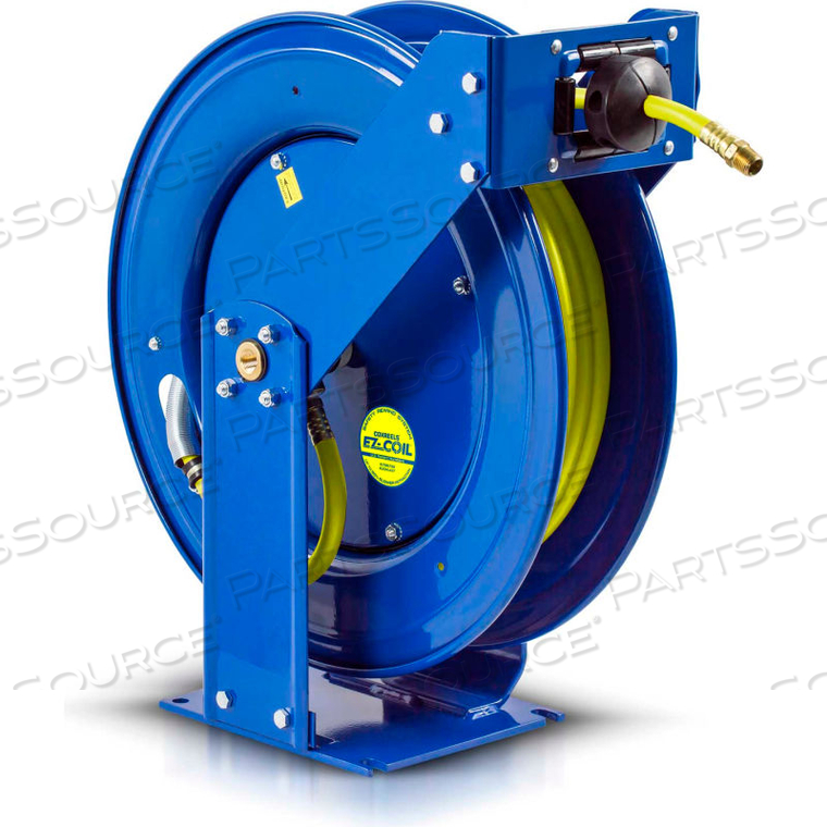 1/2" X 50' 300PSI HI-VIS PERFORMANCE SPRING RETRACTABLE LOW PRESSURE HOSE REEL by Coxreels