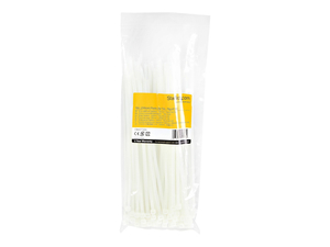 10 IN CABLE TIES - 1/8 IN WIDE, 2-5/8 IN BUNDLE DIAMETER, 50 LB TENSILE STRENGTH, NYLON SELF LOCKING ZIP TIES WITH CURVED TIP WHITE by StarTech.com Ltd. 10 IN CABLE TIES - 1/8 IN WIDE, 2-5/8 IN BUNDLE DIAMETER, 50 LB TENSILE STRENGTH, NYLON SELF LOCKING ZIP TIES WITH CURVED TIP WHITE by StarTech.com Ltd.