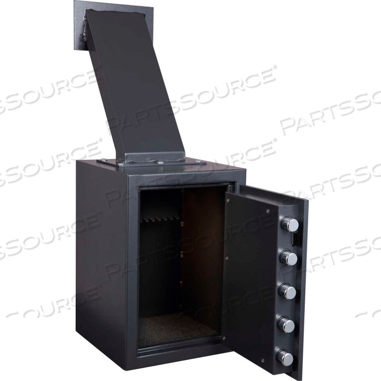 THROUGH-THE-WALL DEPOSITORY SAFE WITH DROP CHUTE & ELECTRONIC LOCK 14" X 14" X 20" by Protex Safe Co. LLC