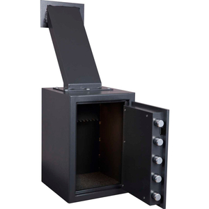 THROUGH-THE-WALL DEPOSITORY SAFE WITH DROP CHUTE & ELECTRONIC LOCK 14" X 14" X 20" by Protex Safe Co. LLC THROUGH-THE-WALL DEPOSITORY SAFE WITH DROP CHUTE & ELECTRONIC LOCK 14" X 14" X 20" by Protex Safe Co. LLC
