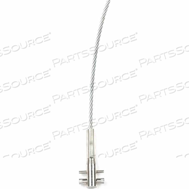 20'L SWAGED STAINLESS STEEL CABLE, 3/8" DIA, 1X7 STRANDS by 3M Consumer