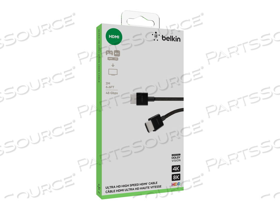 ULTRA HIGH SPEED, HDMI CABLE, HDMI MALE TO HDMI MALE, 6.6 FT, BLACK ULTRA HIGH SPEED, HDMI CABLE, HDMI MALE TO HDMI MALE, 6.6 FT, BLACK