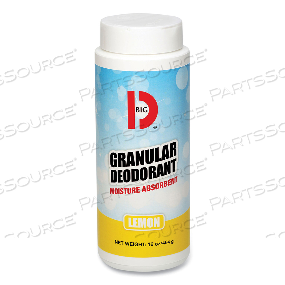 GRANULAR DEODORANT, LEMON, 16 OZ, SHAKER CAN by Big D