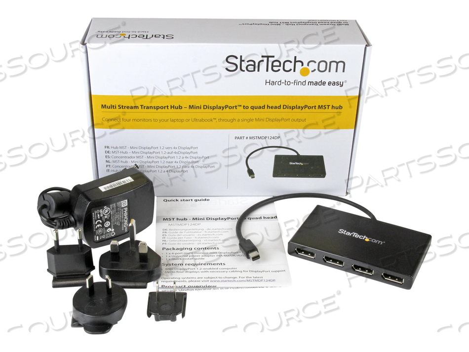 4-PORT MINI DISPLAYPORT TO DISPLAYPORT MULTI-MONITOR ADAPTER DRIVES 4X 1080P 60H by StarTech.com Ltd.