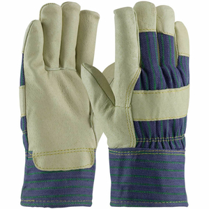 PIGSKIN LEATHER PALM W/3M THINSULATE LINING, STRIPED FABRIC, L by Protective Industrial Products