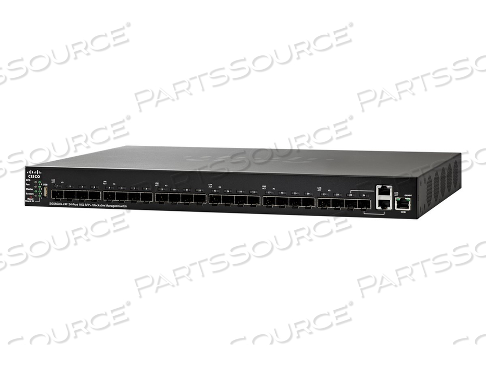 550X SERIES SG550XG-24F, SWITCH, L3, MANAGED, 22 X 10 GIGABIT SFP+ + 2 X COMBO 10GBASE-T, DESKTOP, RACK-MOUNTABLE by Cisco Systems, Inc