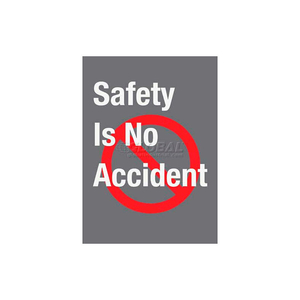 SAFETY IS NO ACCIDENT SAFETY MESSAGE MAT 3/8" THICK 4' X 6' CHARCOAL by Notrax