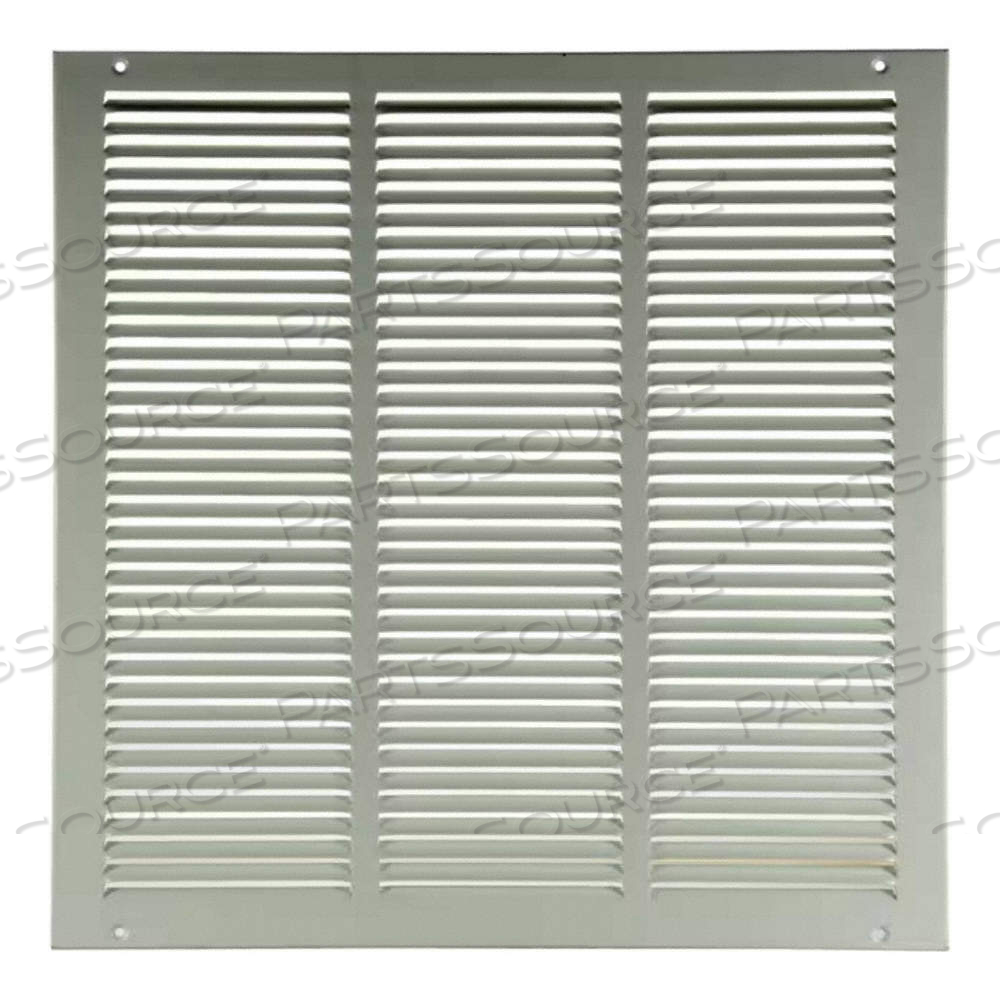 RETURN AIR GRILLE, LOUVERED GRILLE, WHITE, POWDER COATED, STEEL, 17 3/4 IN H, 17 3/4 IN W, 1/4 IN D by Approved Vendor