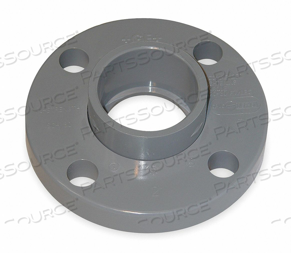 VAN STONE FLANGE, 2 IN FITTING PIPE SIZE, SCHEDULE 80, SOCKET, 150 PSI, GRAY by GF Piping Systems