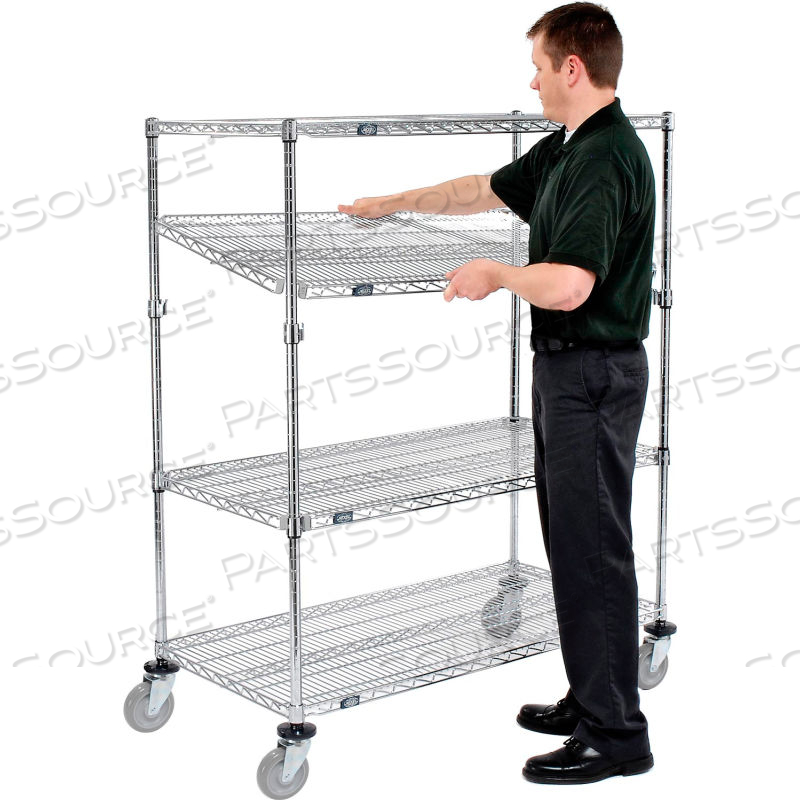NEXEL E-Z ADJUST WIRE SHELF TRUCK 48X24X60 1200 POUND CAPACITY by Approved Vendor