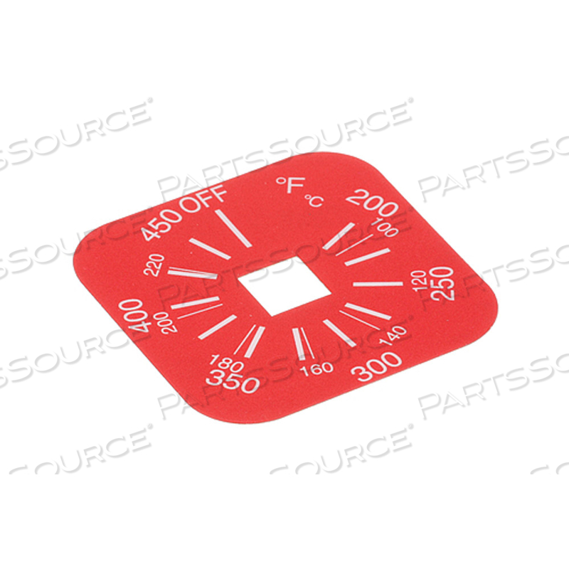 LABEL, THERMOSTAT 200-450F 