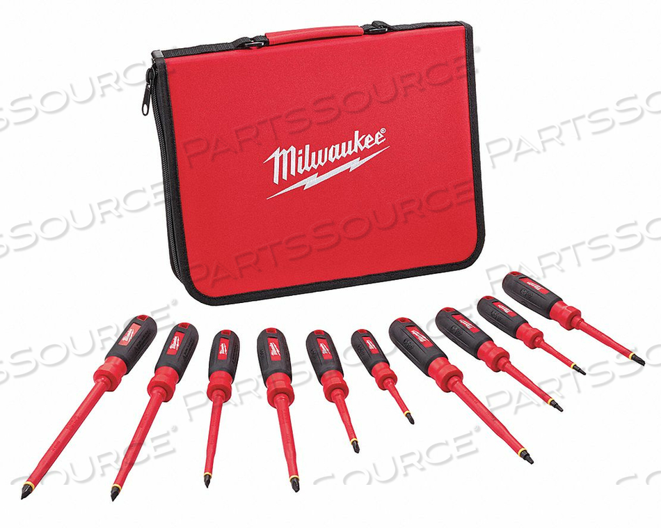 INSULATED SCREWDRIVER SET 10 PC. by Milwaukee Electric Tools INSULATED SCREWDRIVER SET 10 PC. by Milwaukee Electric Tools