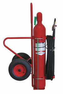 WHEELED FIRE EXTINGUISHER 50LB 40FT HOSE by Amerex